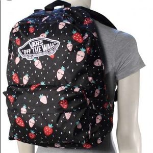 Vans flirt berry black backpack GUC